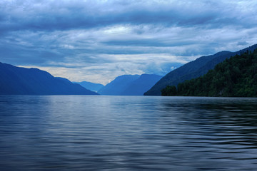 View of Lake Teletskoye. Altai Republic, Russia