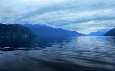 View of Lake Teletskoye. Altai Republic, Russia