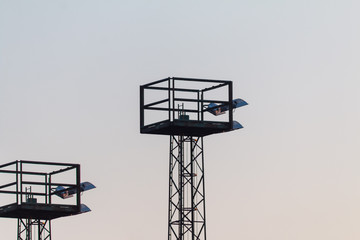 Watchtowers with headlights or lighting