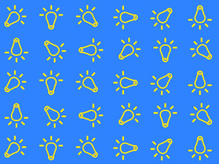 The wonderful background design is made up of many yellow light bulbs