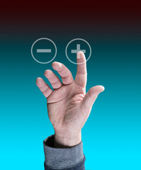 Entscheidung - Symbolfoto - Plus und Minus