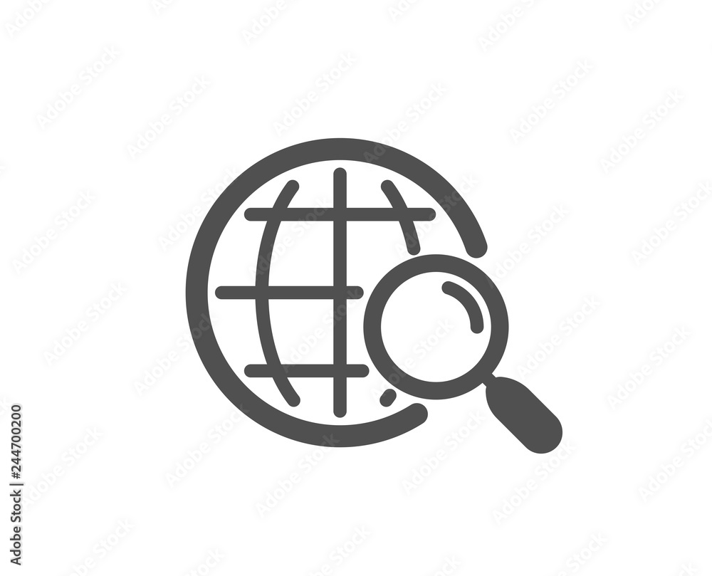 Poster web search icon. find internet results sign. quality design element. classic style icon. vector
