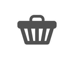 Shopping cart icon. Online buying sign. Supermarket basket symbol. Quality design element. Classic style icon. Vector