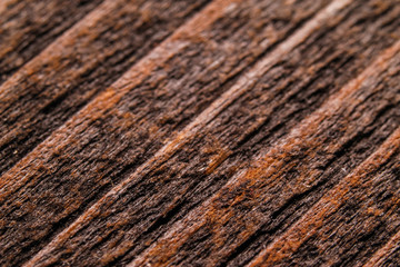 Fototapeta premium Old dark wood texture background. Macro close-up photography