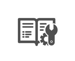 Obraz premium Engineering documentation icon. Technical instruction sign. Quality design element. Classic style icon. Vector