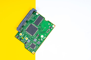 Hardisk chip with close up view