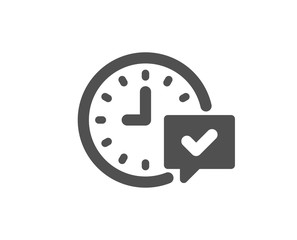 Time icon. Select alarm sign. Quality design element. Classic style icon. Vector