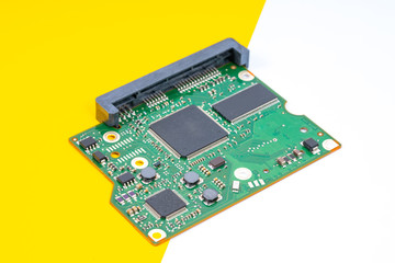 Hardisk chip with close up view