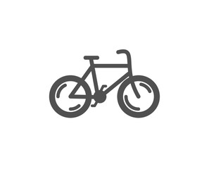 Fototapeta premium Bicycle transport icon. Bike public transportation sign. Driving symbol. Quality design element. Classic style icon. Vector