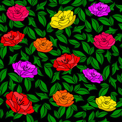 vector illustration pattern of leaves