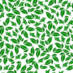 Naklejka na ściany i meble vector illustration pattern of leaves