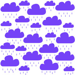 Fototapeta premium rain cloud vector illustration
