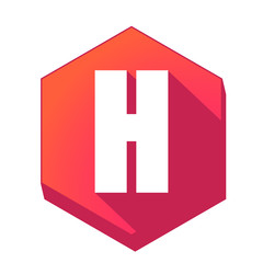 ikona z długim cieniem na tle sześcioboku © vempireart