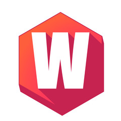 ikona z długim cieniem na tle sześcioboku © vempireart