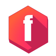 ikona z długim cieniem na tle sześcioboku © vempireart