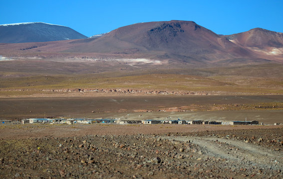 Lodgings in the middle of nowhere in Sur Lipez province, Potosi department of Bolivia