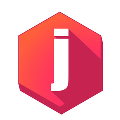 ikona z długim cieniem na tle sześcioboku © vempireart