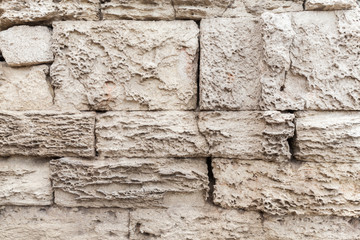 Old grungy stone wall, close-up