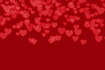 valentines day card with hearts