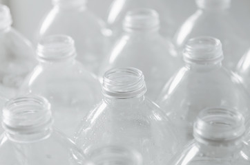 Empty bottles for recycle, Campaign to reduce the use of plastic and save world.