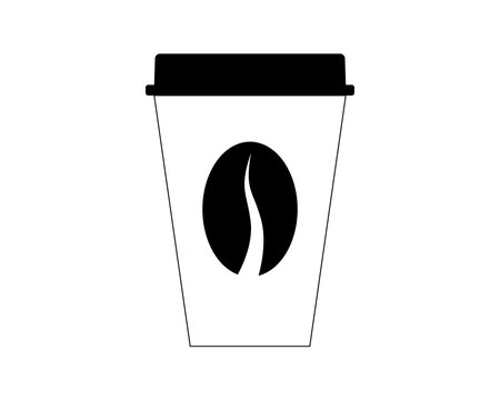 Bicchiere di caff&egrave; monouso - illustrazione vettoriale 