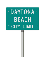 Daytona Beach City Limit road sign