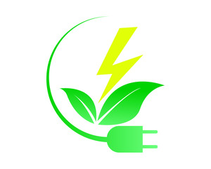 Logo energie rinnovabili eco - ecologico - vettoriale 