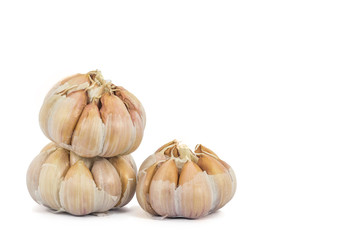 garlic isolated on white background.