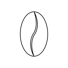 Line icon-  coffee beans, logo on white background
