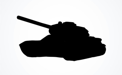 Tank. Vector drawing