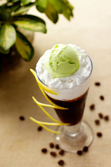 ice coffee with cream