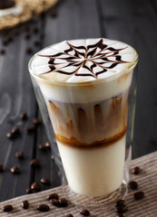 Delicious drink, capping coffee

