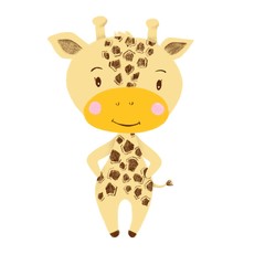 illustration of cartoon giraffe