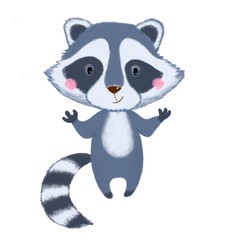 illustration of a racoon
