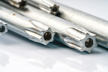 L-Shaped Hex Wrench set with close up view.