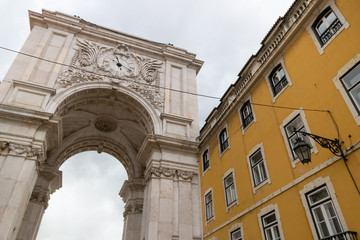 Fototapeta na wymiar Architecture and streets of Lisbon, Portugal in November