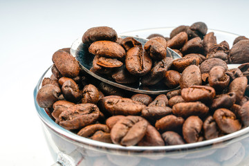 Coffee with close up view.