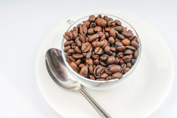 Coffee with close up view.