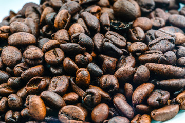 Coffee with close up view.