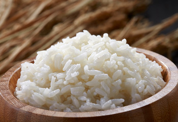 Fresh cooked rice in a bowl