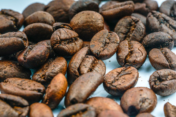 Coffee with close up view.