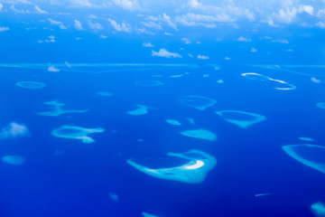 Fototapeta premium Maldives atoll from above