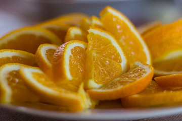 orange on a plate