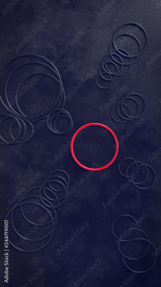 Aufkleber 3d render. abstract wallpaper with a simple geometric shape and the main elements