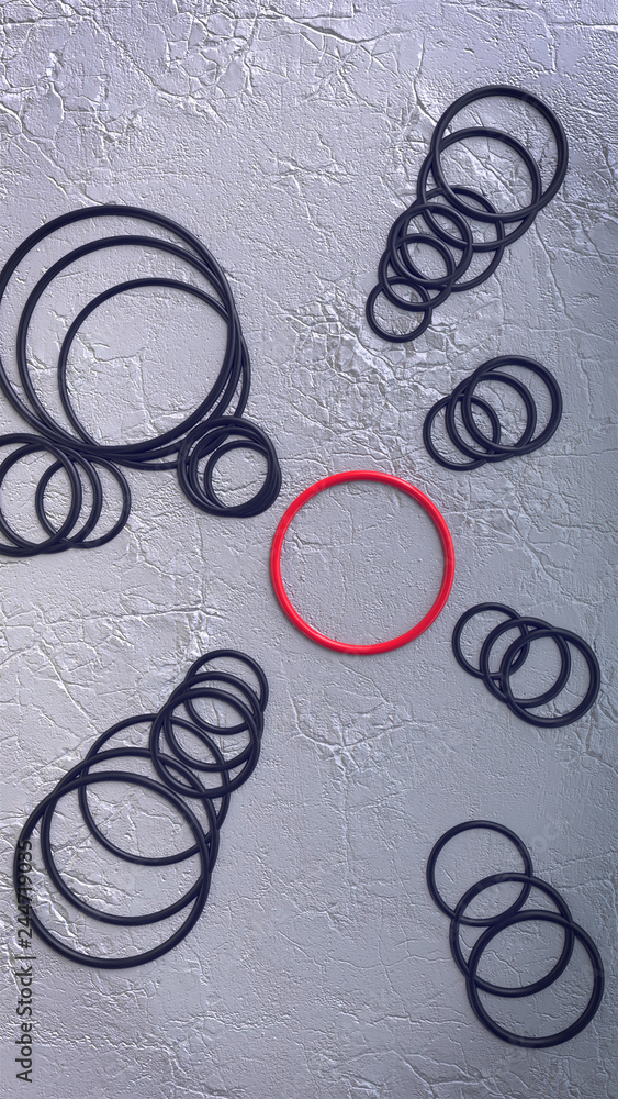 Aufkleber 3d render. abstract wallpaper with a simple geometric shape and the main elements