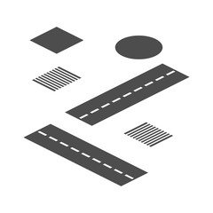 Fototapeta premium Road Map Kit - vector elements to create your own isometric