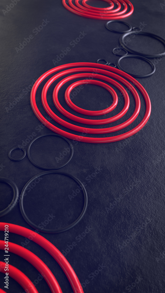 Poster 3d render. abstract wallpaper with a simple geometric shape and the main elements