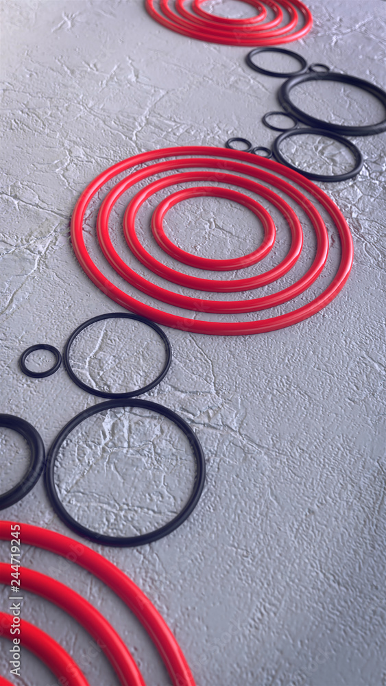 Poster 3d render. abstract wallpaper with a simple geometric shape and the main elements