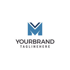 m letter vector logo design template elements