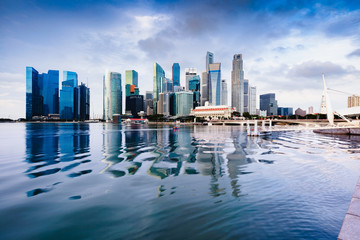 Naklejka premium Singapore city skyline